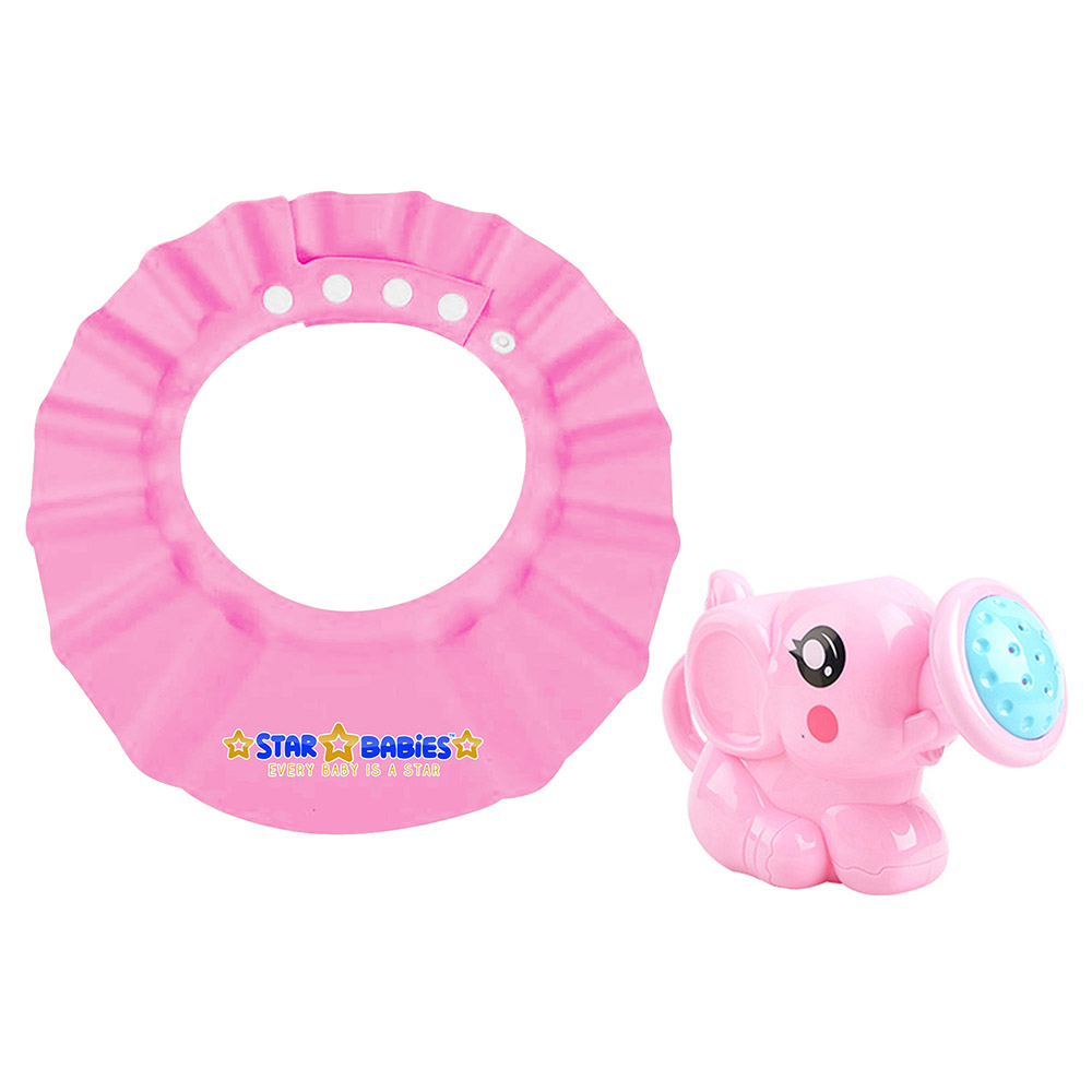 Star Babies - Combo Shower Cap & Watering Kettle Toy - Pink