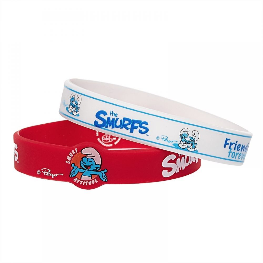 Smurfs Red Silicone Bracelet 2pcs