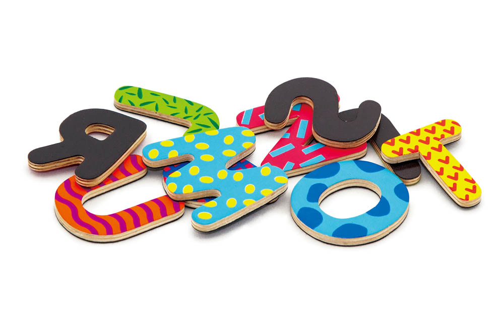 Viga - Colorful Magnetic Letters & Numbers (77 pcs)