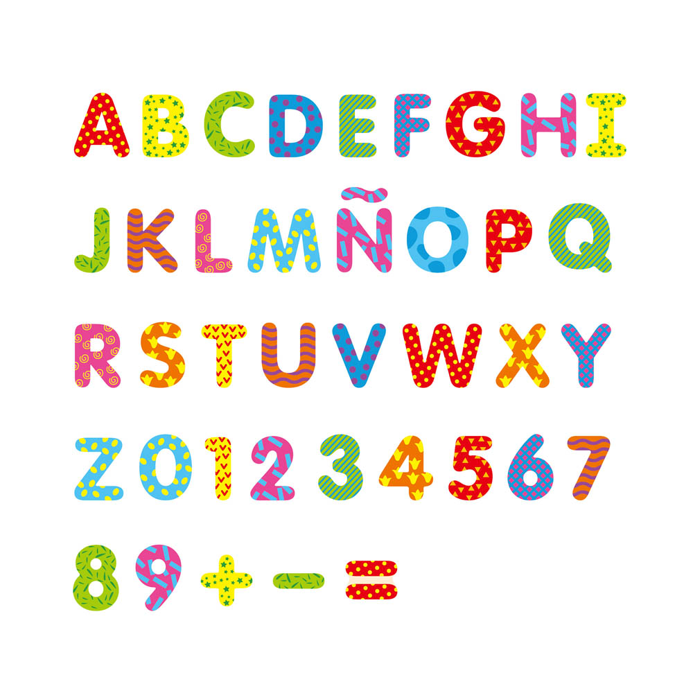 Viga - Colorful Magnetic Letters & Numbers (77 pcs)