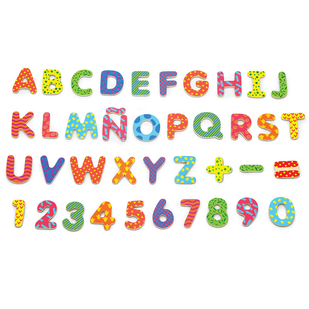 Viga - Colorful Magnetic Letters & Numbers (77 pcs)