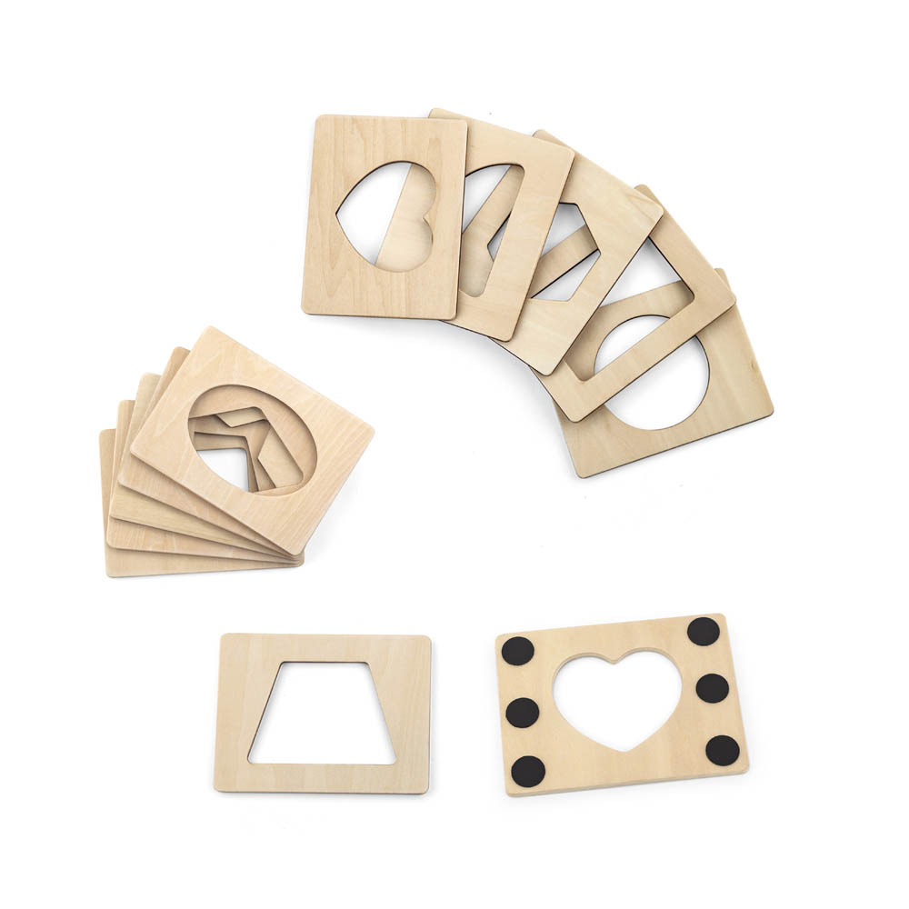 Viga - Magnetic Wooden Stencil Whiteboard - Learn to Draw Shapes