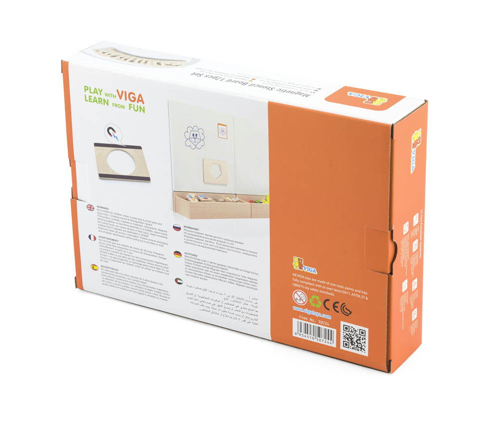 Viga - Magnetic Wooden Stencil Whiteboard - Learn to Draw Shapes