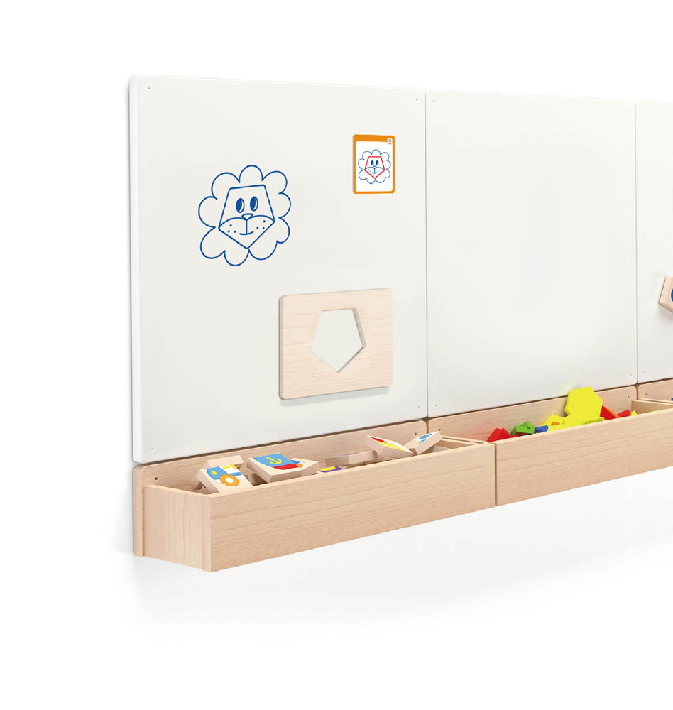 Viga - Magnetic Wooden Stencil Whiteboard - Learn to Draw Shapes
