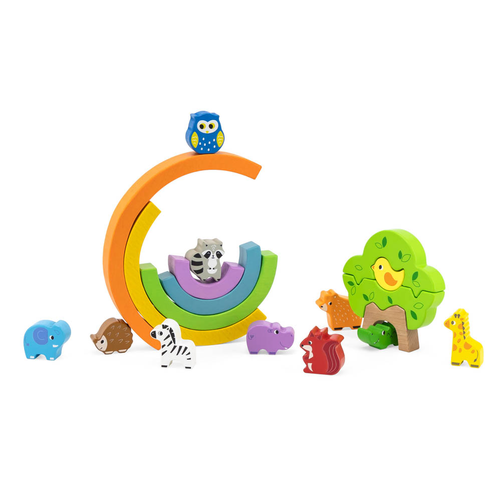 Viga - Rainbow Balancing Blocks - Animals