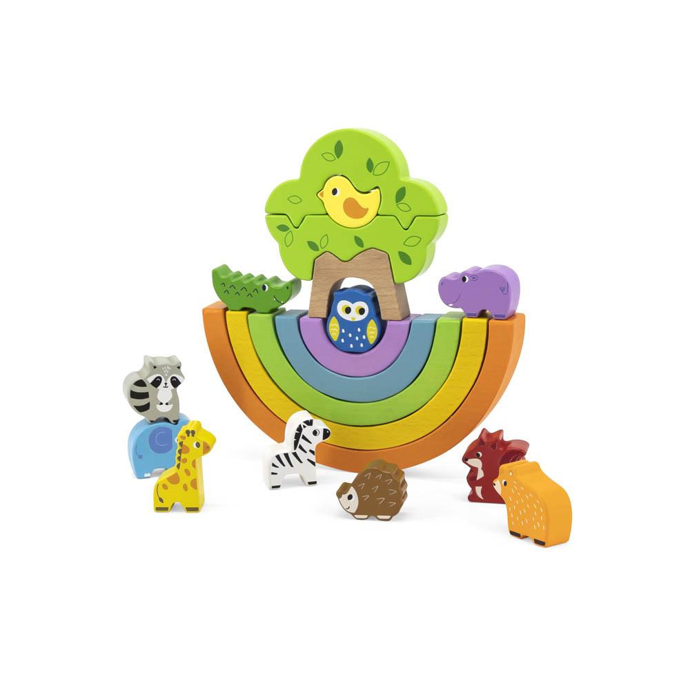 Viga - Rainbow Balancing Blocks - Animals