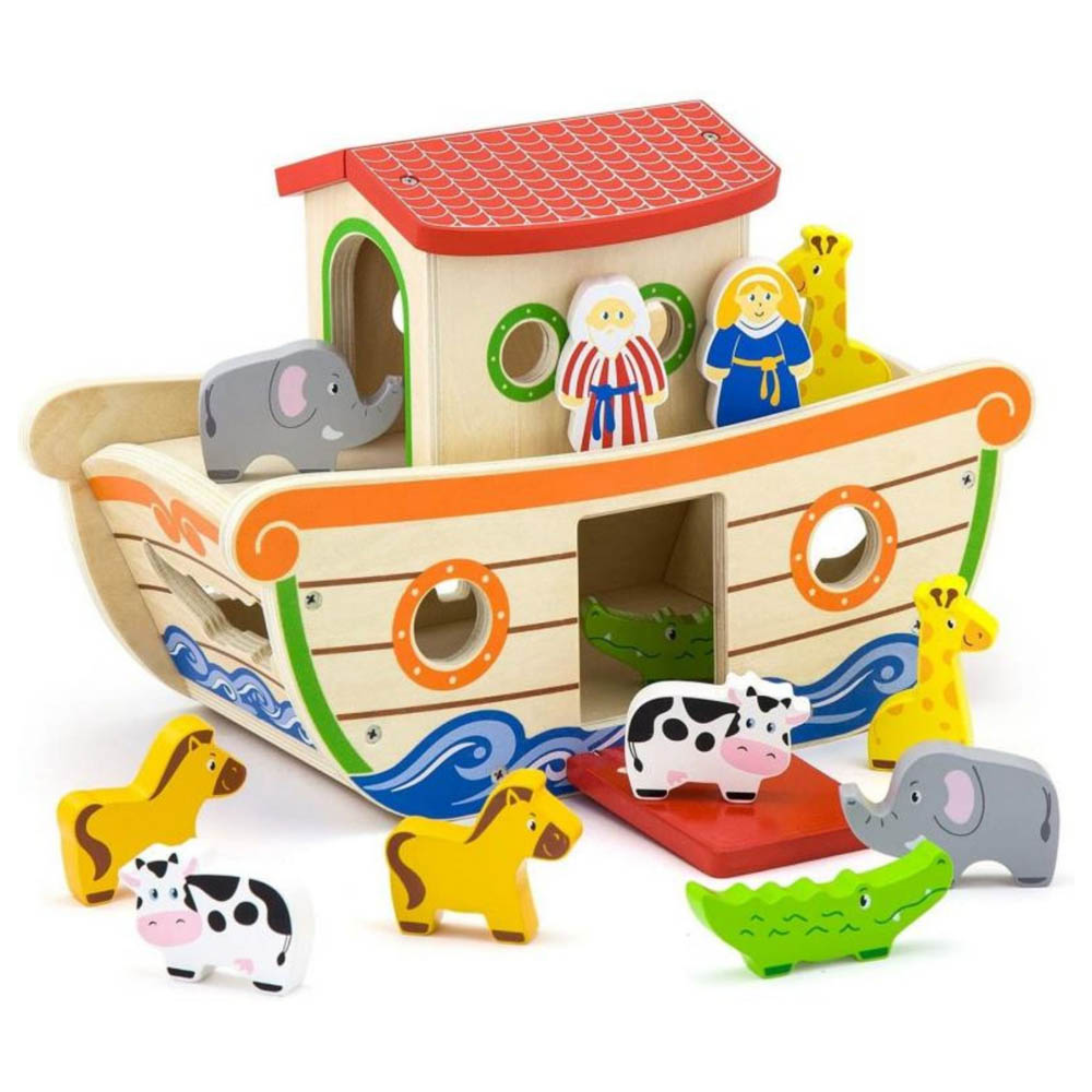 Viga - Shape Sorting - Wooden Noah's Ark