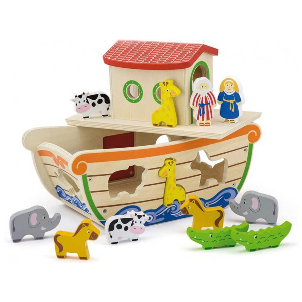 Viga - Shape Sorting - Wooden Noah's Ark