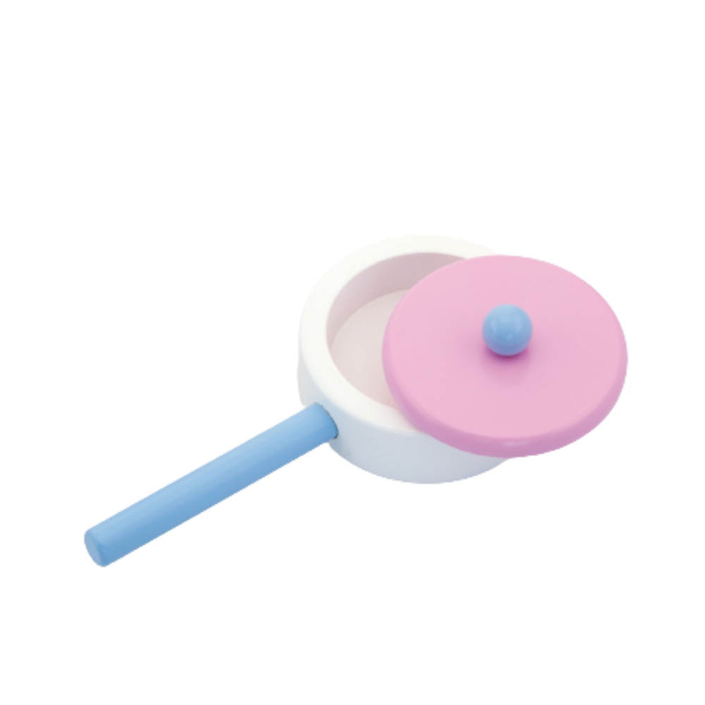 Viga - Wooden Play Food Set - Pot, Pan & Egg