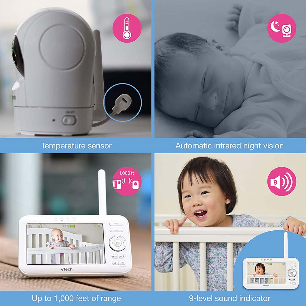 Vtech 5 inch baby monitor vm5251 shop