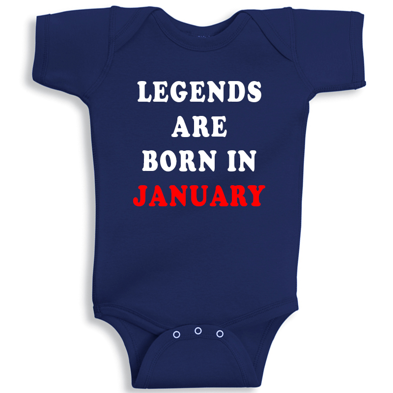 Twinkle Hands Legends Are Born In January Baby Onesie