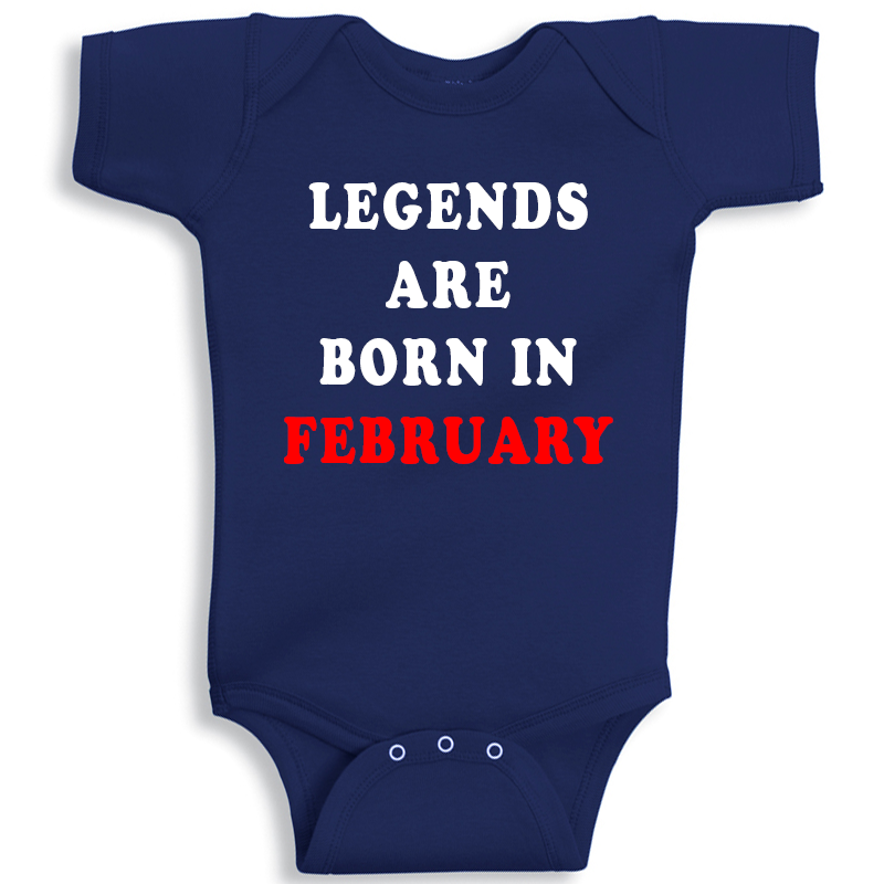 Twinkle Hands Legends Are Born In February Baby Onesie
