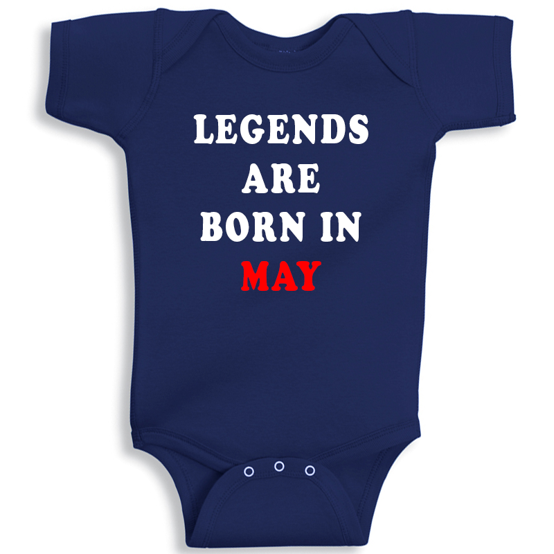 Twinkle Hands Legends Are Born In May Baby Onesie