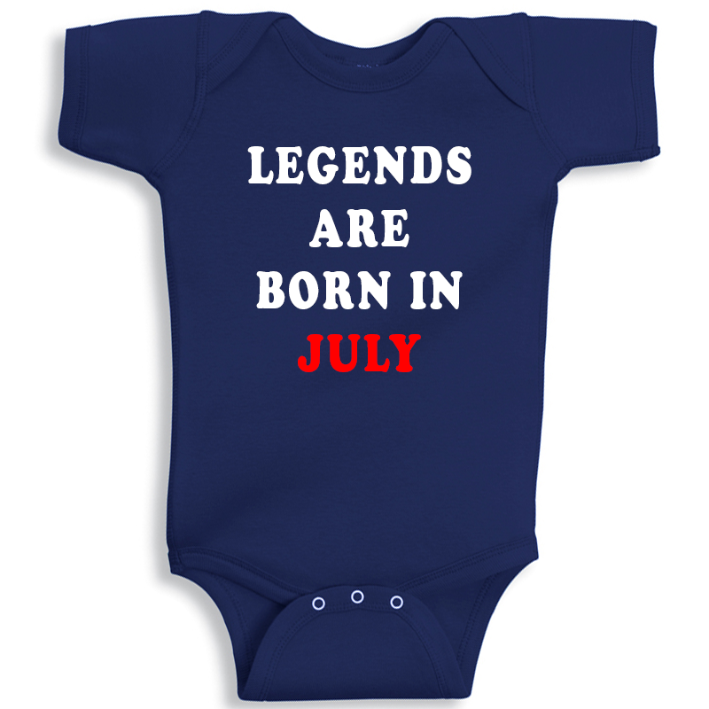 Twinkle Hands Legends Are Born In July Baby Onesie