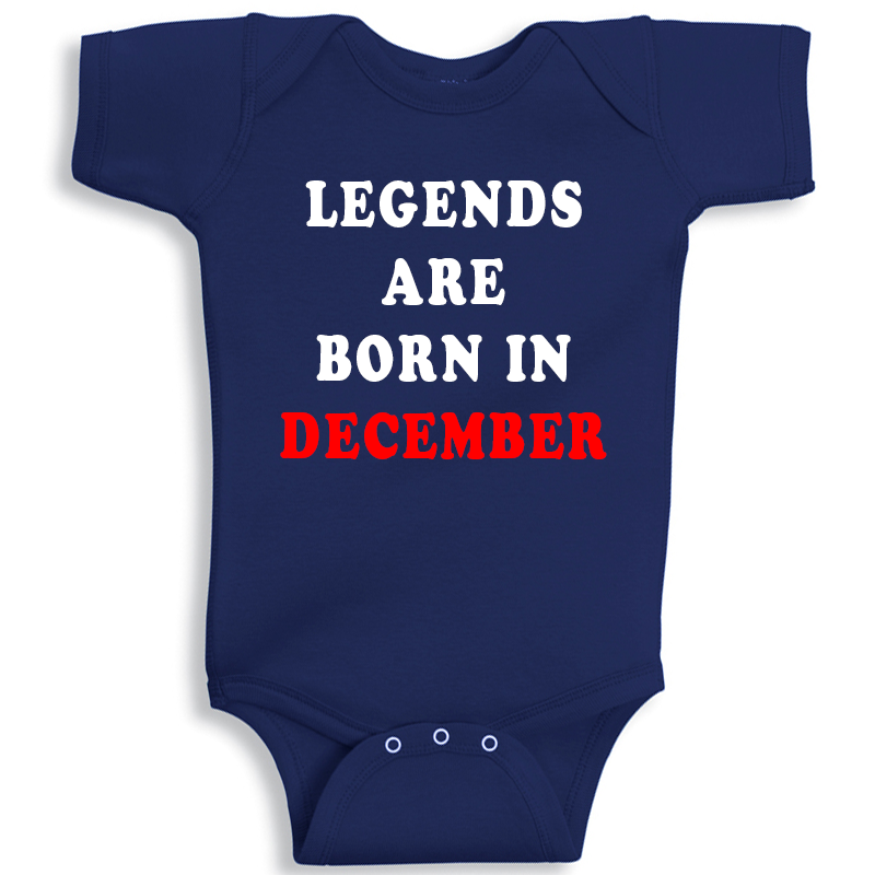 Twinkle Hands Legends Are Born In December Baby Onesie