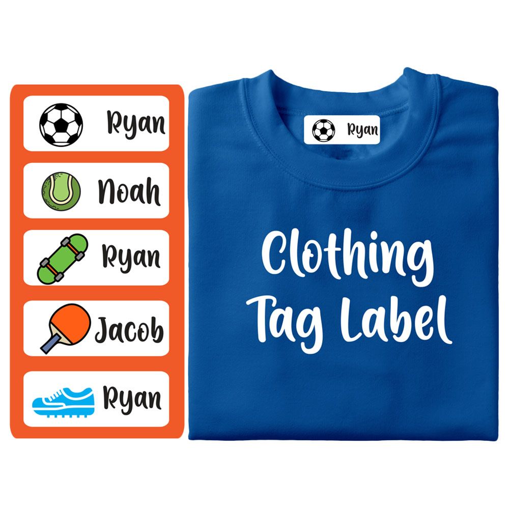 Twinkle Hands - Personalized Clothing Tag Labels - Sport