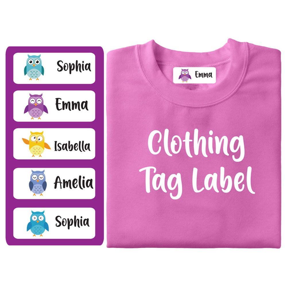 Twinkle Hands - Personalized Clothing Tag Labels - Owl