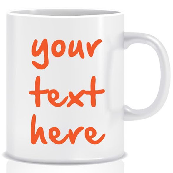 Twinkle Hands - Personalised White Mug - Orange Font