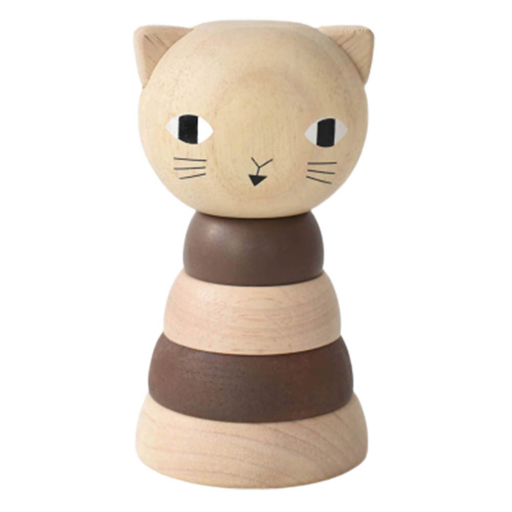 Wee Gallery - Wood Stacker Toy - Cat