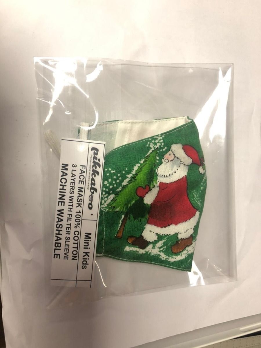 Pikkaboo - 3 Layered Washable Christmas Face Mask-Mini Kids