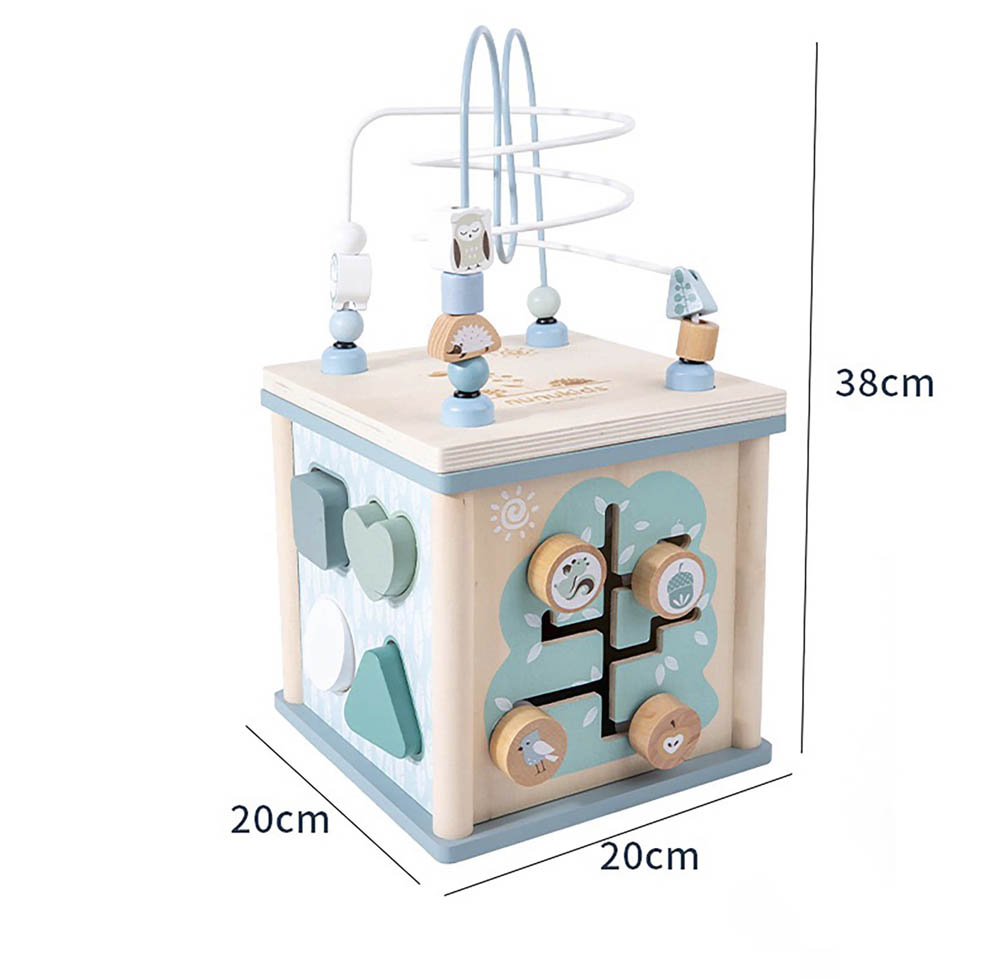 Woody Buddy - Activity Cube - Blue