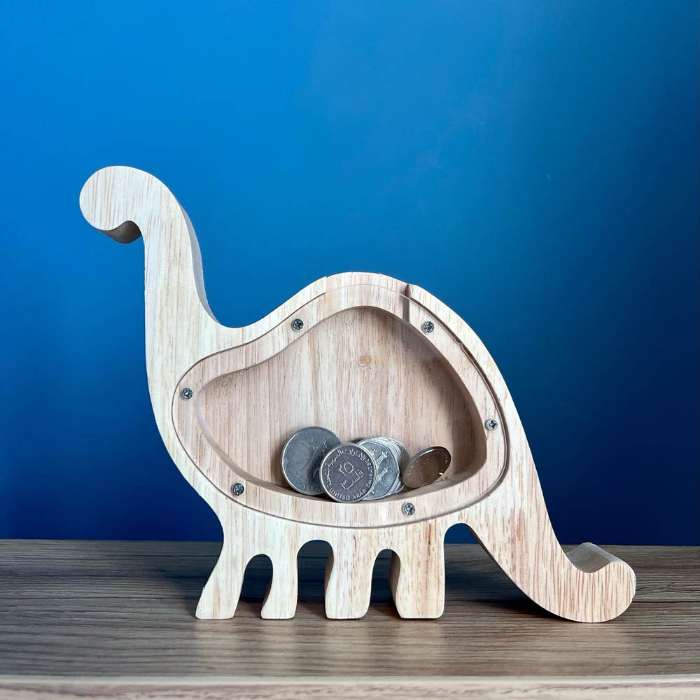Woody Buddy - Animals Shape Piggy Banks - Dino