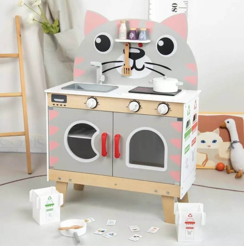 Woody Buddy - Kitty Kitchen - Pink