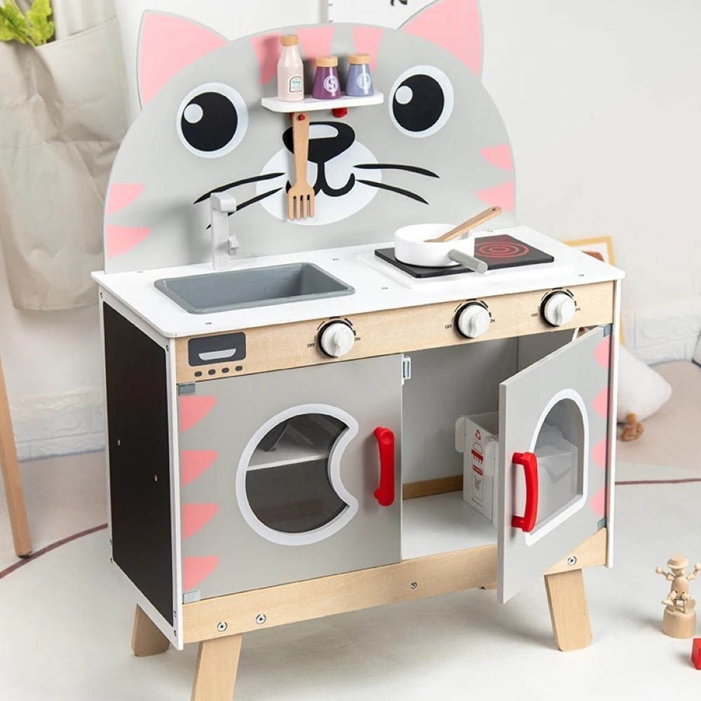 Woody Buddy - Kitty Kitchen - Pink