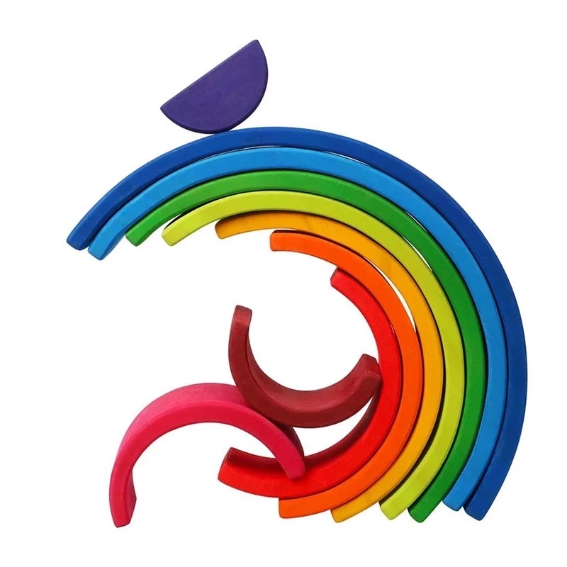 Woody Buddy - Large Rainbow Stacker