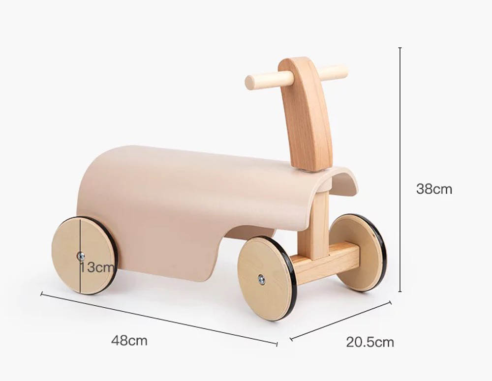 Woody Buddy - Ride-On Balance Car - Light Pink