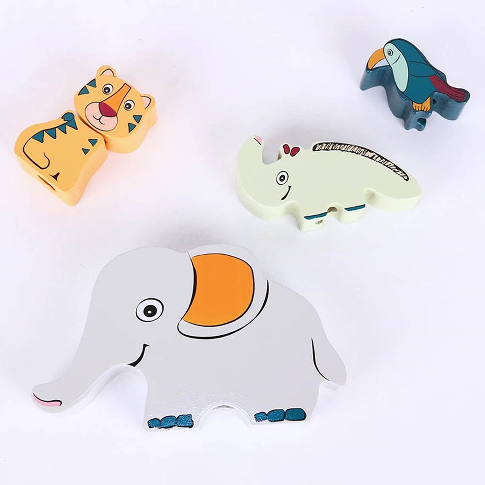 Woody Buddy - Safari Parade Pull Along - Grey