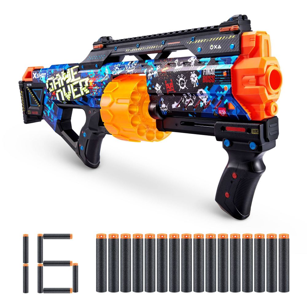 X Shot - Skins Last Stand Dart Blaster - 16 Dart