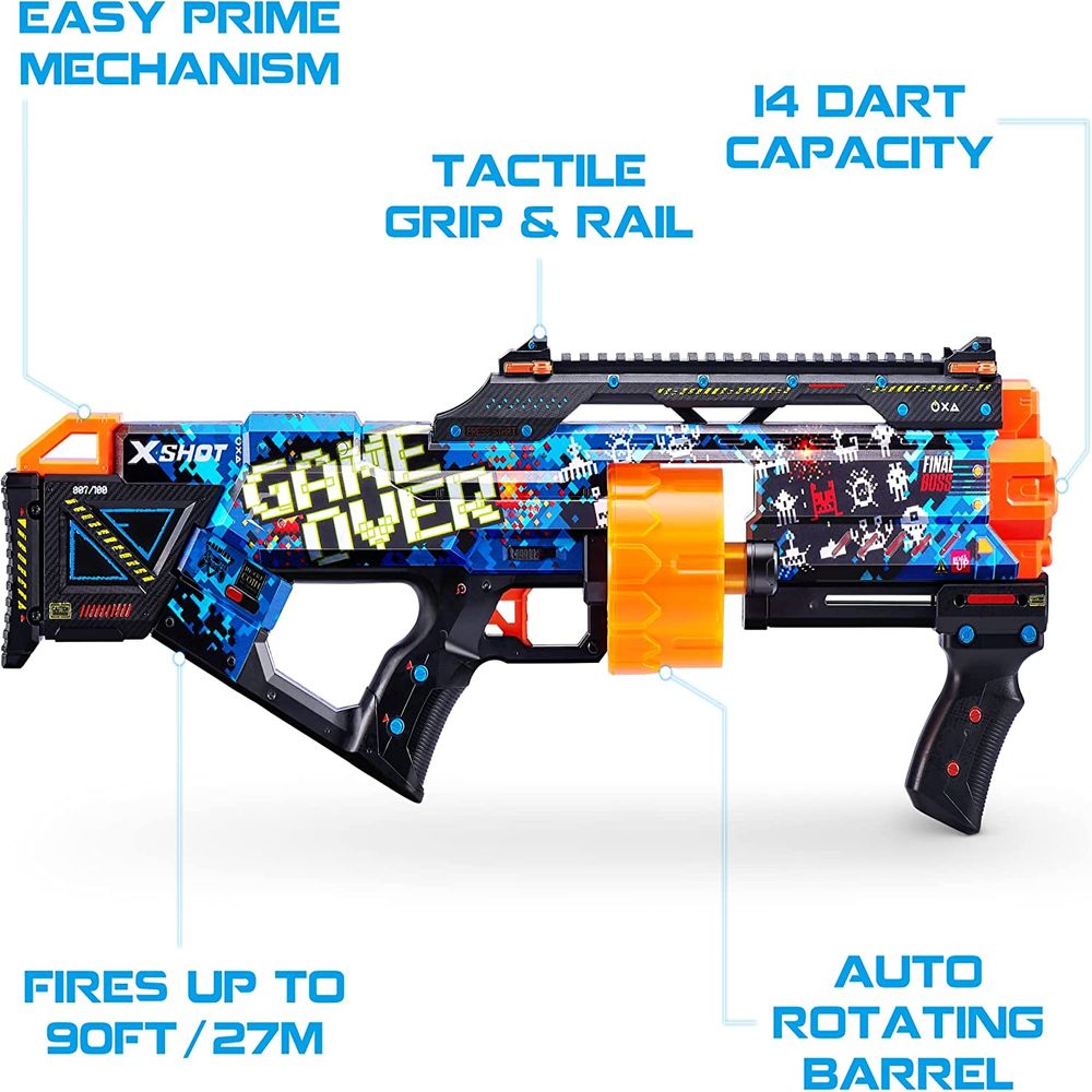 X Shot - Skins Last Stand Dart Blaster - 16 Dart