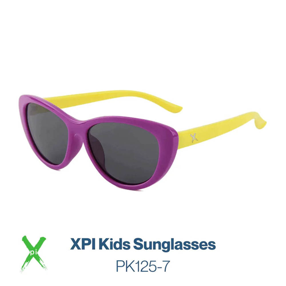 Xpi - Kids Sunglasses - Purple + Yellow