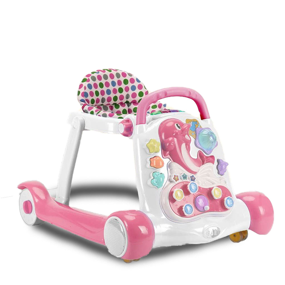 Little Angel - Baby Walker 2 in 1 Activity Center - Pink