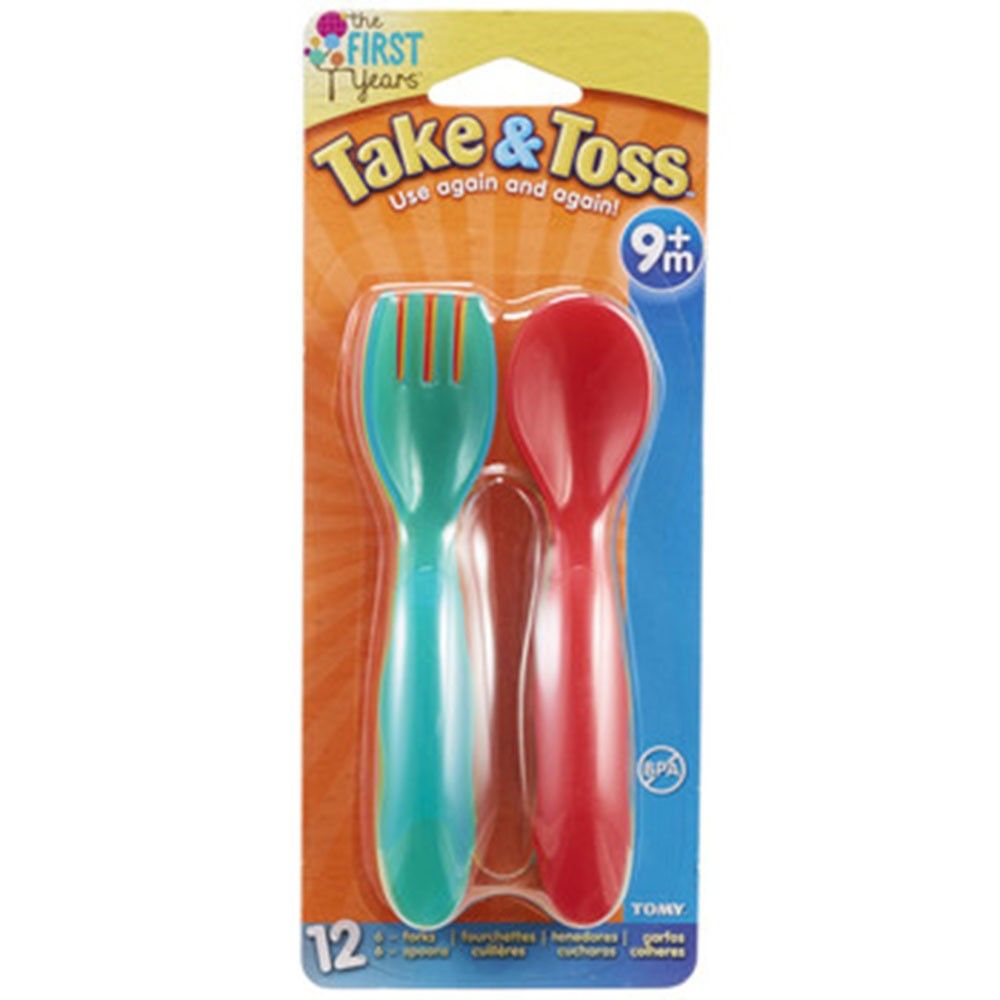 The First Years Take & Toss - Toddler Flatware 12 pk-