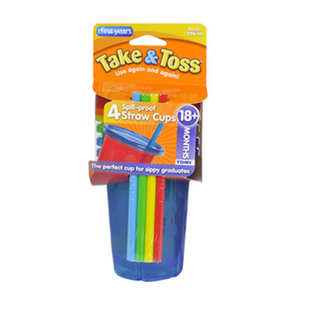 The First Years - Take & Toss - Straw Sippers 4 Value Pack