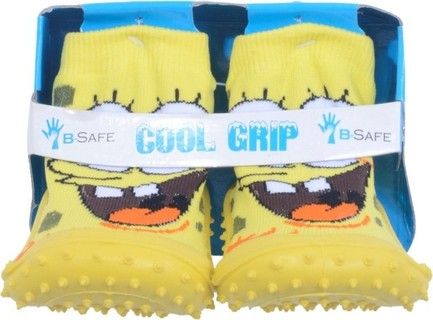 Cool Grip - Baby Shoe Socks Sponge Bob - Yellow 