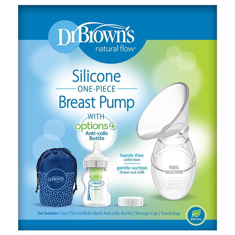 Dr. Browns - One-Piece Silicone Breast Pump W/ Bottle