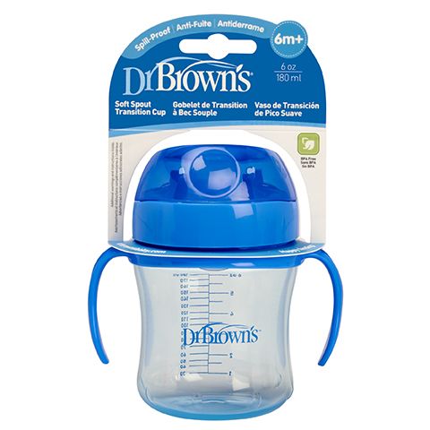 Dr Browns Blue Soft Spout Stage 1 Transition Cup - +6m - 6oz