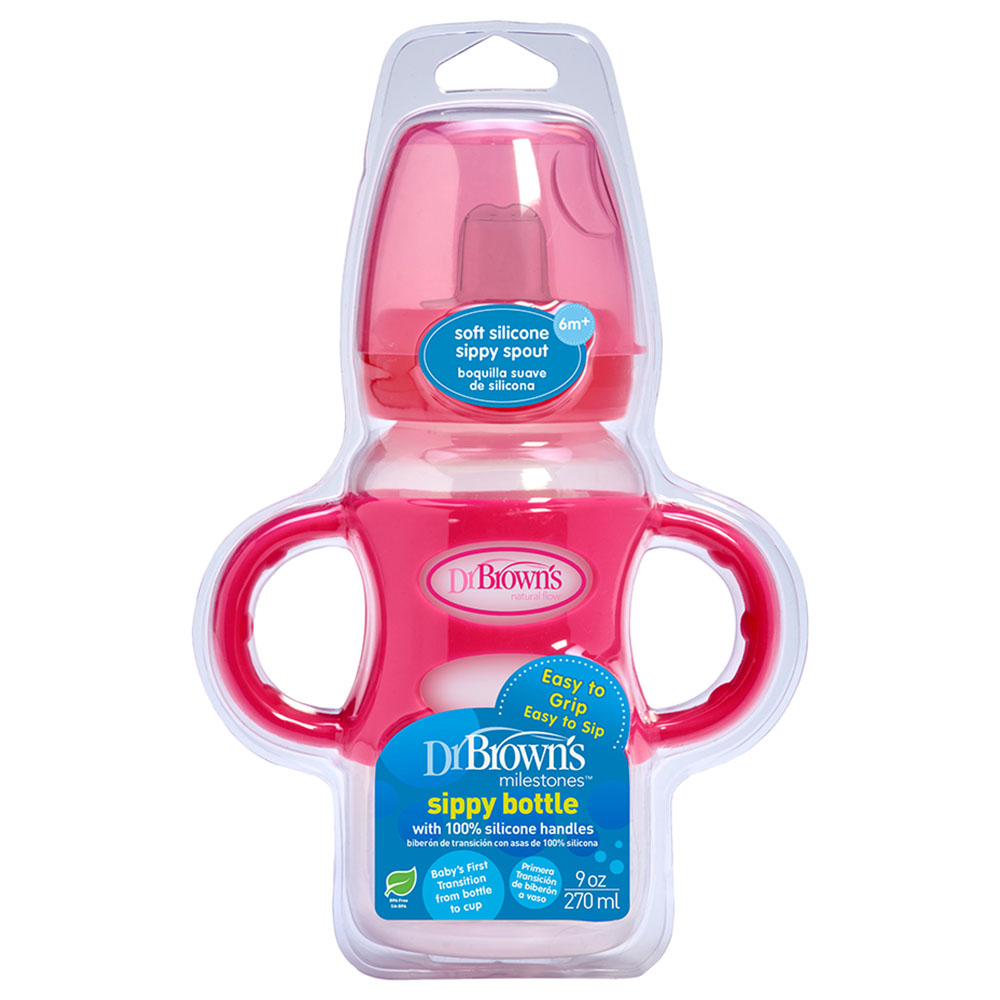 Dr. Browns - Pp Wide-Neck Options+ Sippy Bottle - Pink
