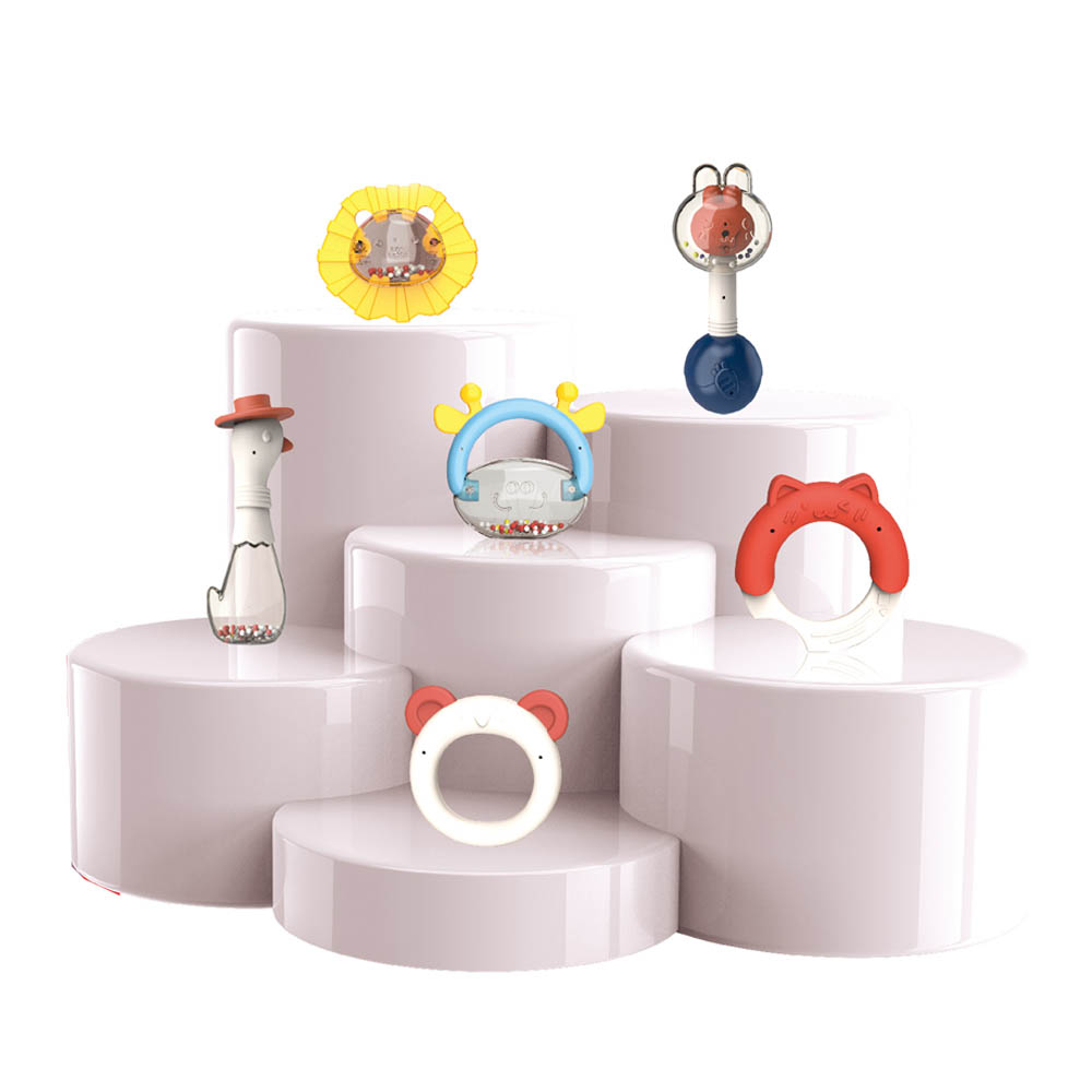 Youbeien - 6 Sets Boiled Animal Non Toxic Rattle