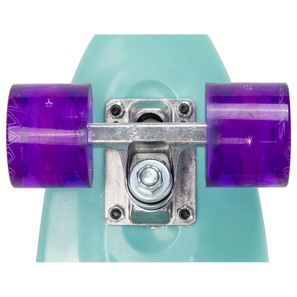 Ziggy Skateboard Mini Cruiser with LED Wheels – Aqua Color Kids Cruiser Board