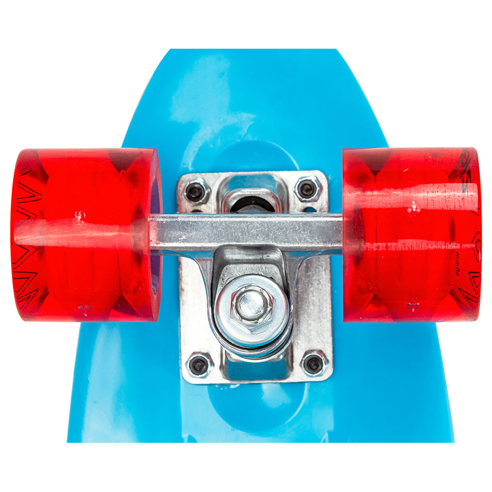 Ziggy Skateboard Mini Cruiser with LED Wheels – Blue Kids Cruiser Board