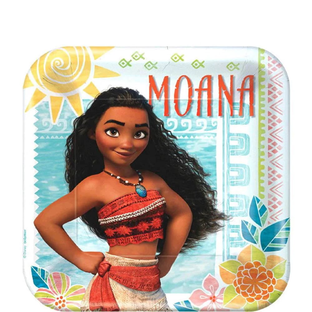 My Party Centre - Moana Square Paper Plates 9in, 8pcs