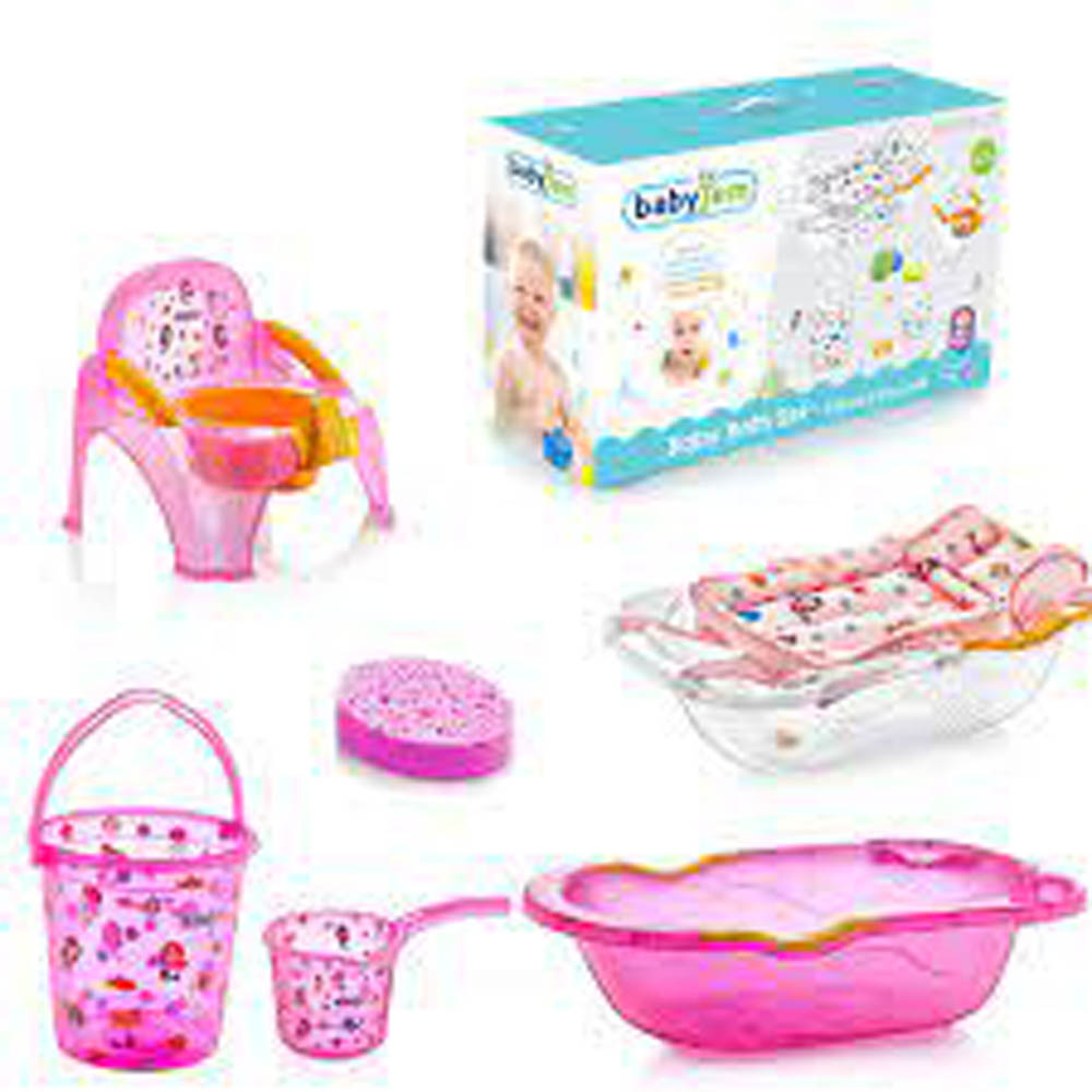 Babyjem - Bath Set with Potty 6 pcs Pink