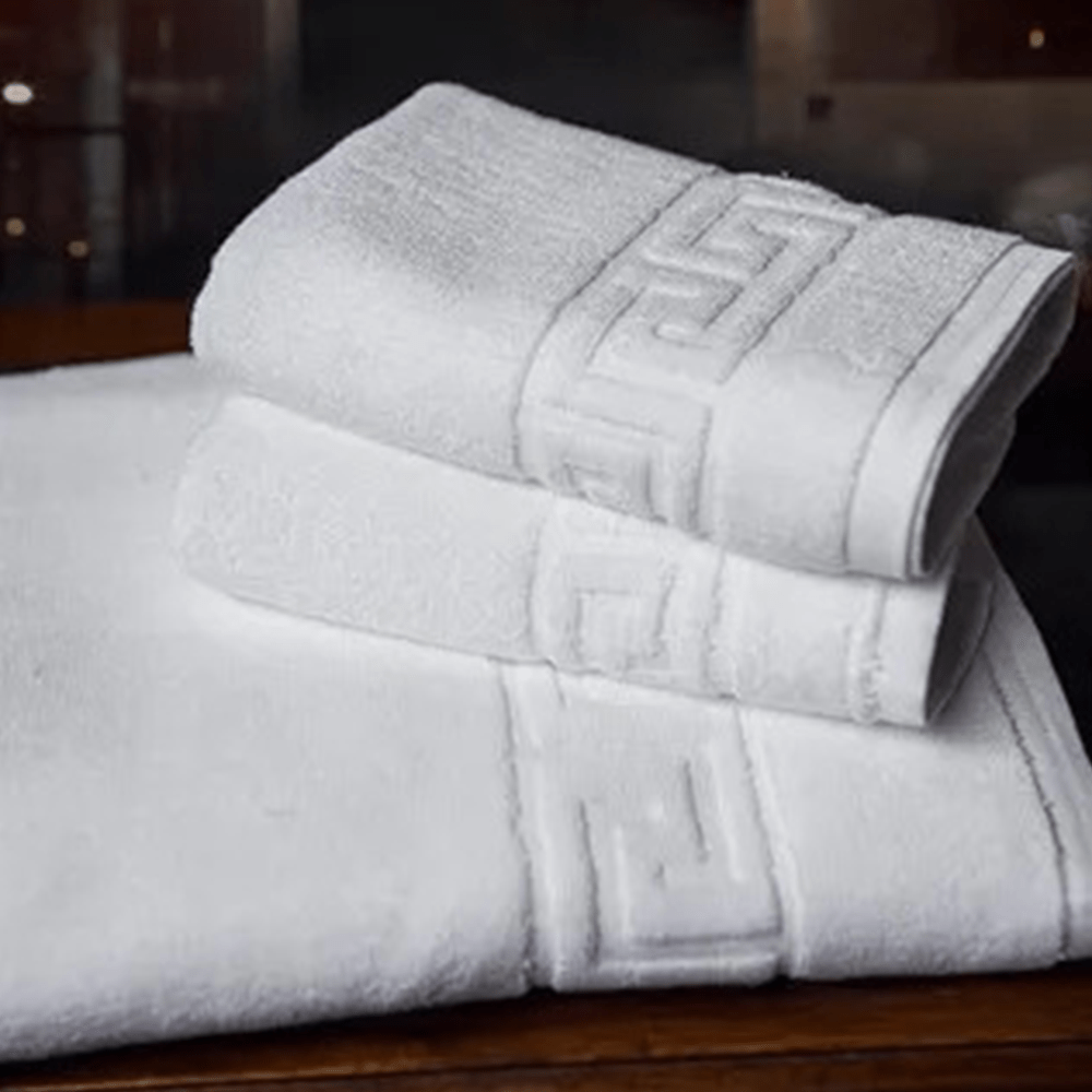 BYFT - Magnolia White Luxury Bath & Hand Towel 50 x 100 Cm Set of 2 Pcs