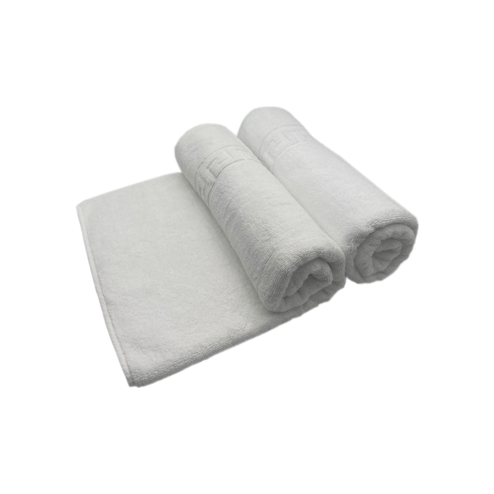 BYFT - Magnolia White Luxury Bath Towel 70 x 140 Cm Set of 2 Pcs