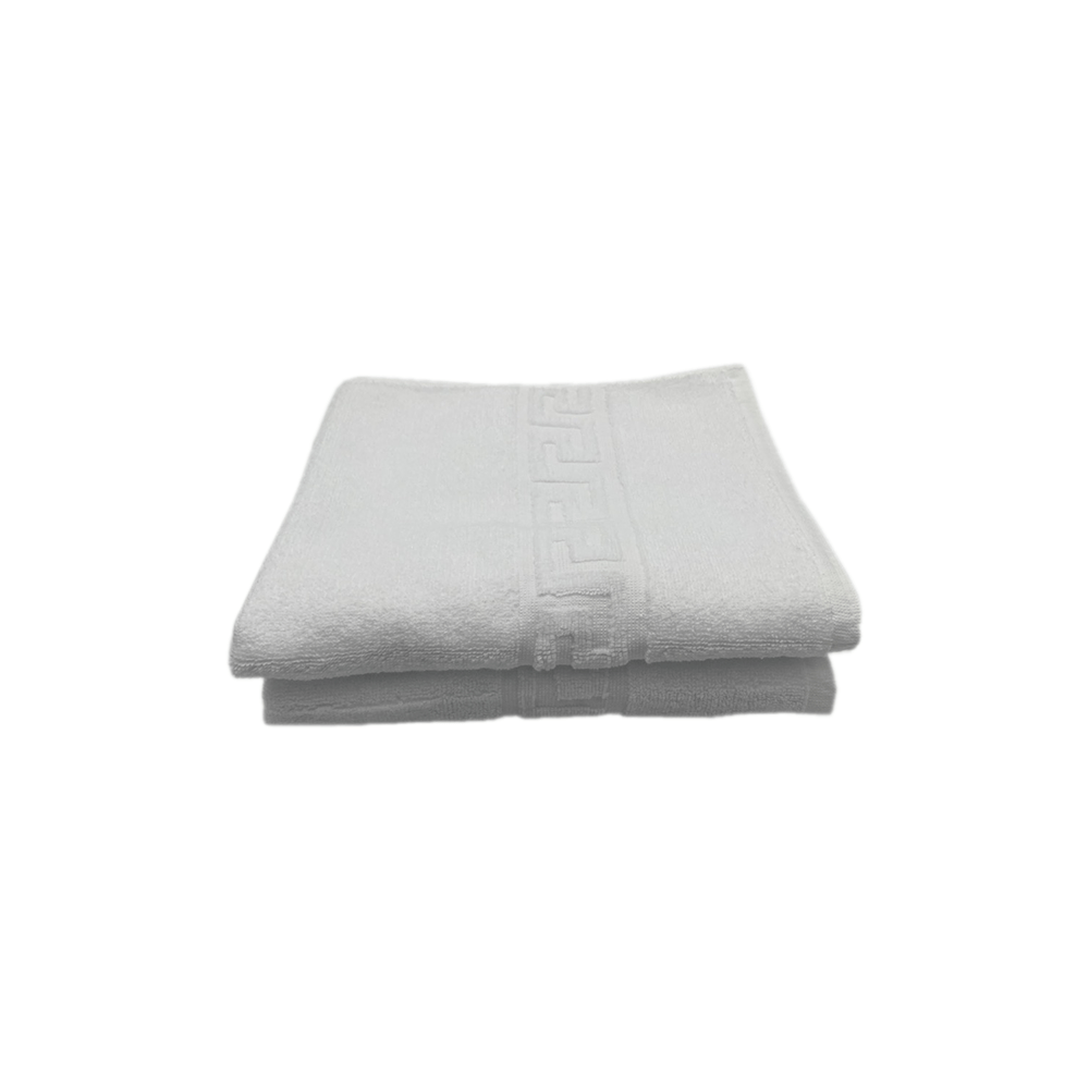 BYFT - Magnolia White Luxury Hand Towel 50 x 100 Cm Set of 2 Pcs