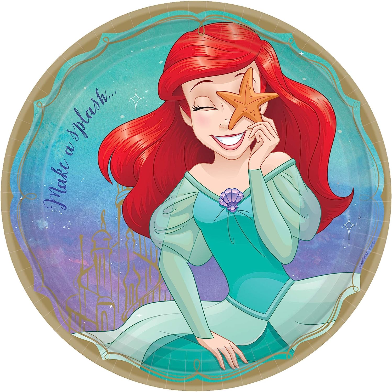 My Party Centre - Disney Arel Paper Plates 9In, 8Pcs